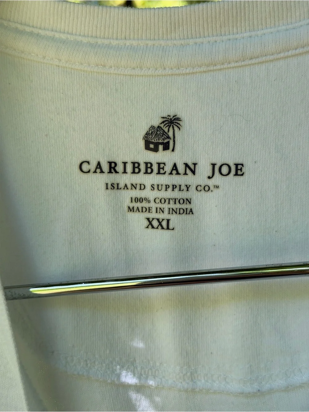 Caribbean Joe White Pocket Tee XXL 100% Cotton